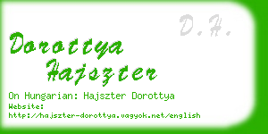 dorottya hajszter business card